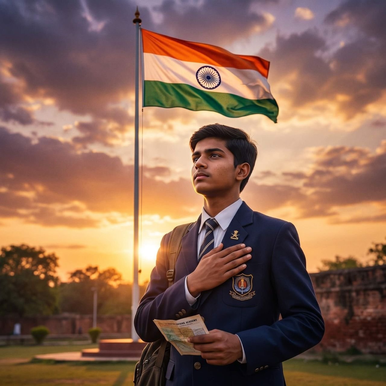 NDA cadets saluting Indian flag - inspiring defence career dreams
